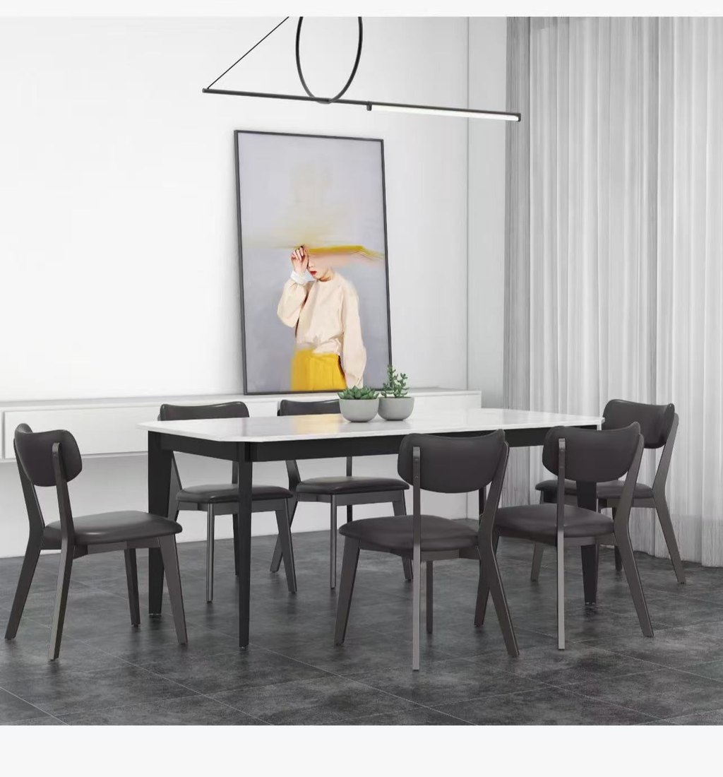 Modern dining table and chairs set